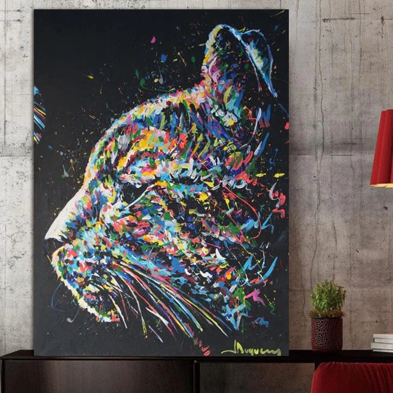 

Modular Colorful Poster Modern Home Decoration Canvas Animal Pictures No Framework Wall Artwork Prints Painting For Living Room
