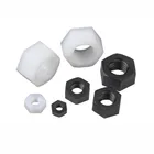 25 шт. совершенно новые черные белые нейлоновые пластиковые изоляционные метрические резьбовые шестигранные гайки для болтов M2M2.5 M3 M4 M5 M6 M8 M10M12