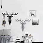 Креативный настенный крючок-вешалка в виде животного, декоративный креативный крючок в виде носорога и оленя из АБС-пластика для ванной комнаты, украшение на крючок