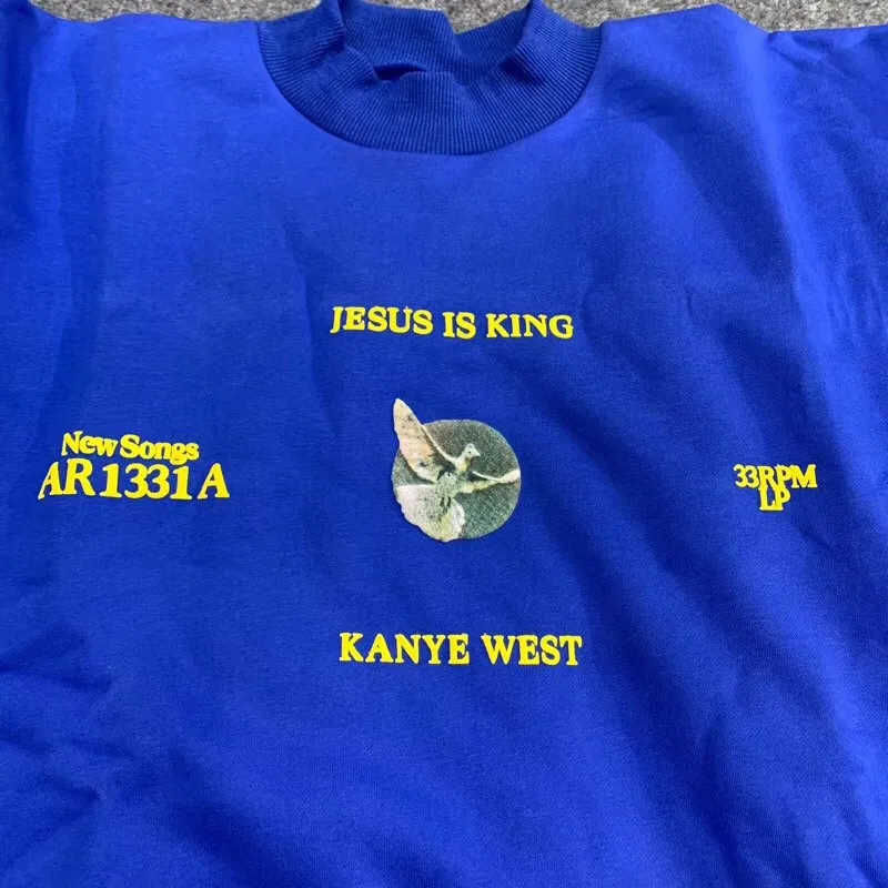 Одна Деталь № шить Kanye и надписью Jesus is King ла прослушивания толстовки для