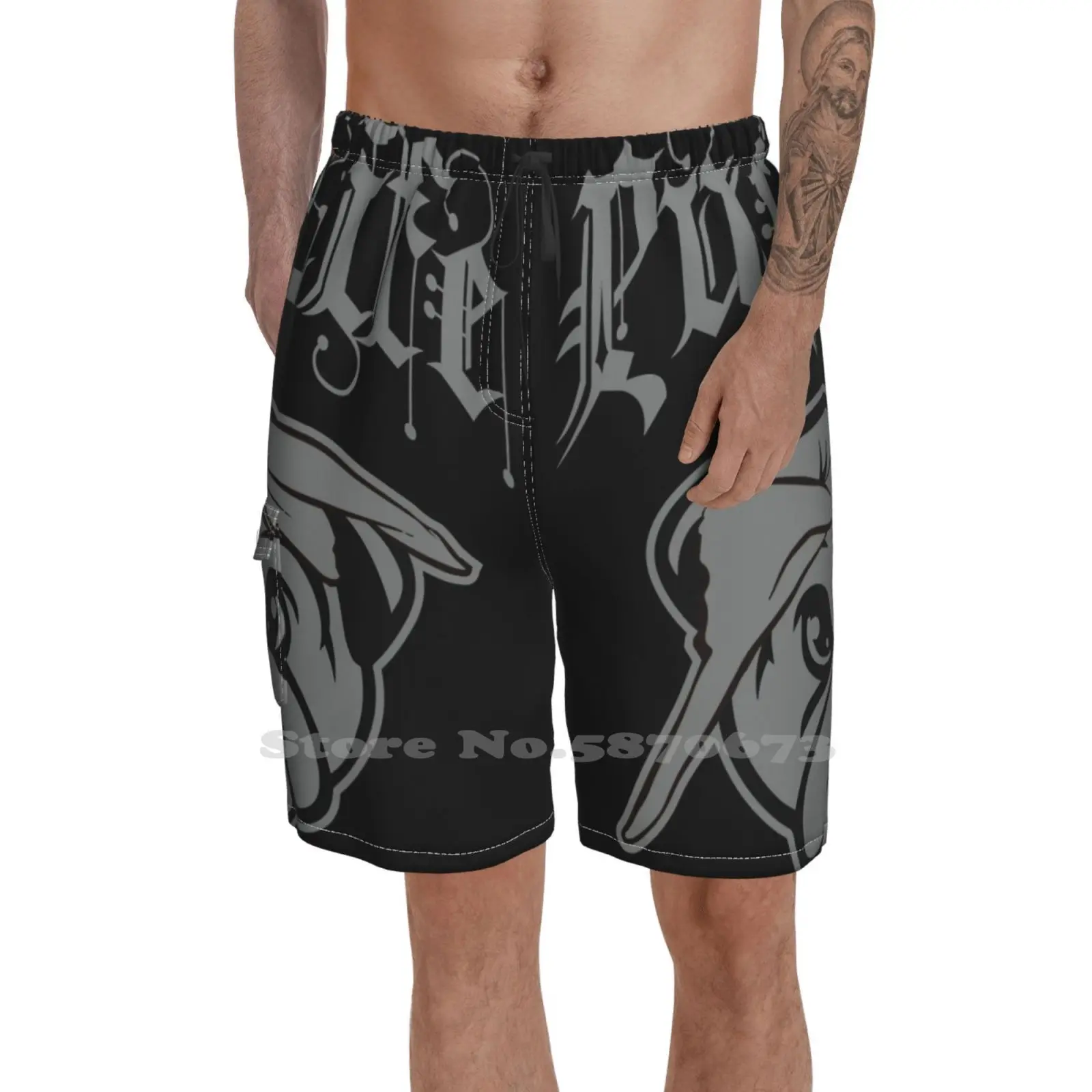 

Pug Life Men'S Summer Short Pants Beach Shorts Dogs Pug Pugs Life