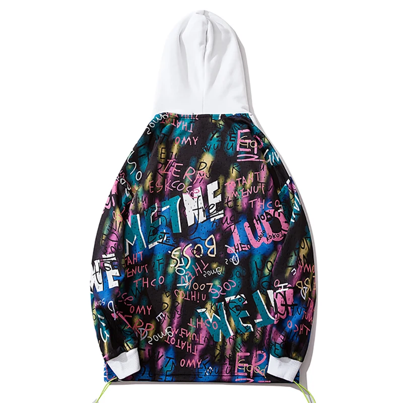 Флисовые плотные толстовки с принтом граффити в стиле рок для мужчин 2019 японский