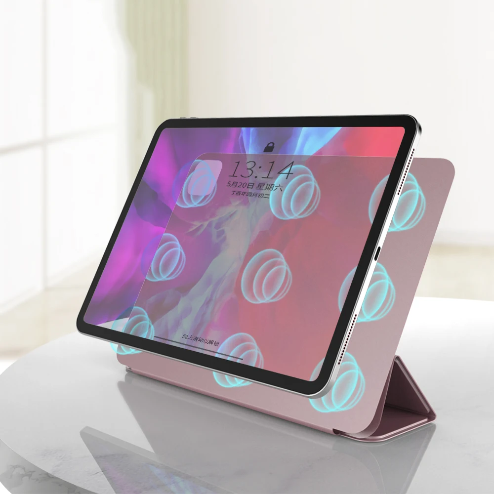 

New Ultra Slim PU Leather Magnetic Trifold Smart Case for IPad Air 4 10.9 2020 Pro 11 12.9 Inch 2018 Laptop Case Cover