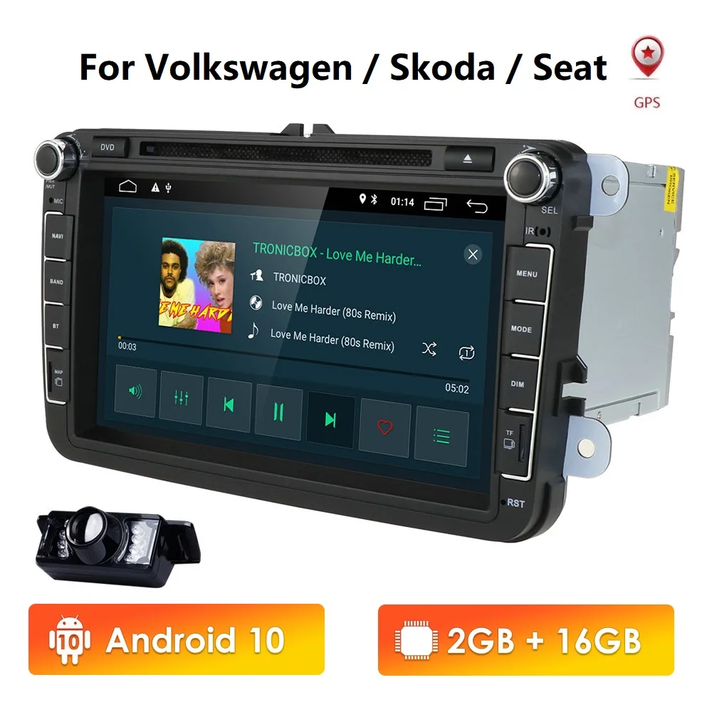 2DIN Android автомобильный dvd для vw passat b7 b6 golf 5 tiguan polo octavia rapid fabia мультимедийный gps плеер