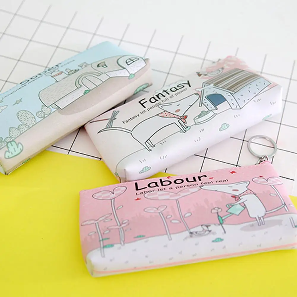 4 шт. чехол для карандашей с милой собакой из искусственной кожи мультяшный