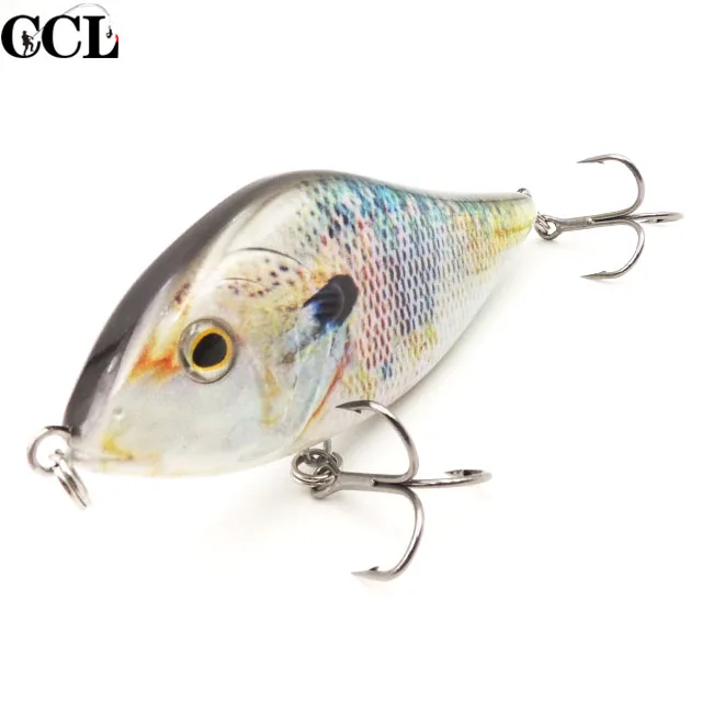 

100mm 45g Slow Sinking Jerkbait Lure Fit Reservoir Pond Stream Shad Crap Perch Wobbler Vivid 3D Eyes For Fishing Tackle