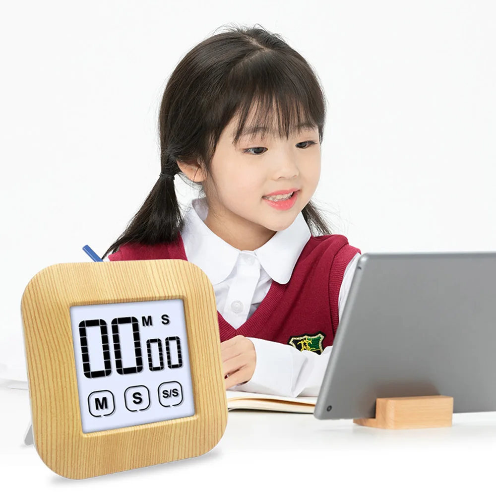 

LED Digital Timer Magnetic Clock with Large Touch Screen Creativitive Stopwatch Alarm Clock For Cooking Shower Study