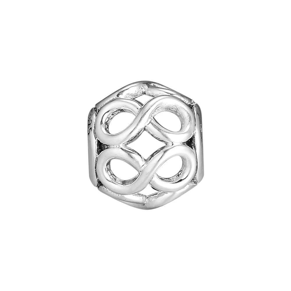 Подходит для браслетов Pandora Infinite Shine Charms S925 оригинальные бусины из стерлингового