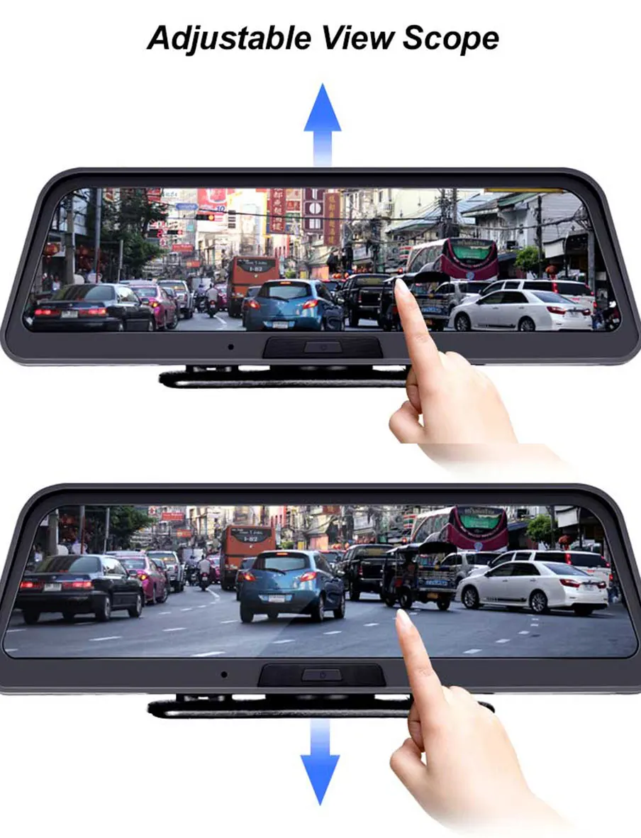 Автомобильный видеорегистратор 4G ADAS Android 10 ''с двумя объективами камера в зеркале заднего вида gps Wi-Fi монитор парковки рекордер вождения E98