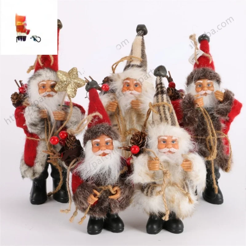 

Muñeco de Papá Noel de juguete, decoraciones navideñas para el hogar, árbol de Navidad, regalo de Navidad