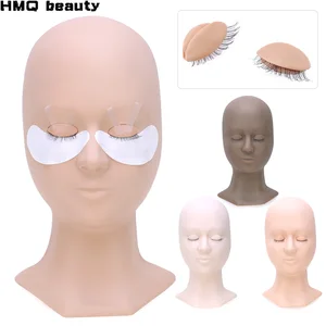 Training Mannequin Head for False Eyelash Extension Practice Head Model Removable Eyelids Lashes Extension Supplies Makeup Tools