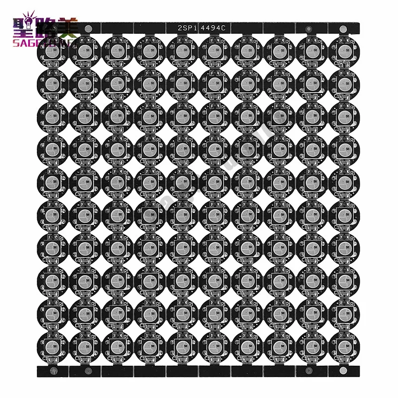 4-контактный WS2812B светодиодный чип с радиатором DC5V SMD5050 RGB WS2811 IC встроенный
