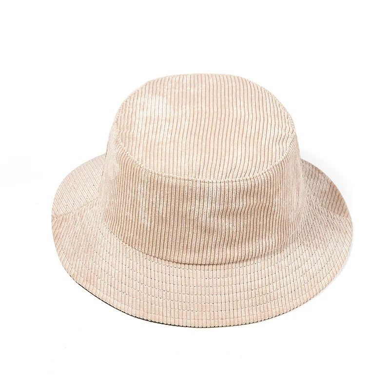 

Spring, summer and autumn new fisherman hat simple solid corduroy sun hat bonnets for women women hats
