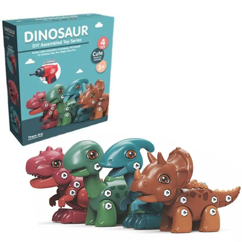

Новинка, DIY динозавр, разборка, Электронная отвертка, головоломка, креативная ручная детская модель, игрушка в подарок