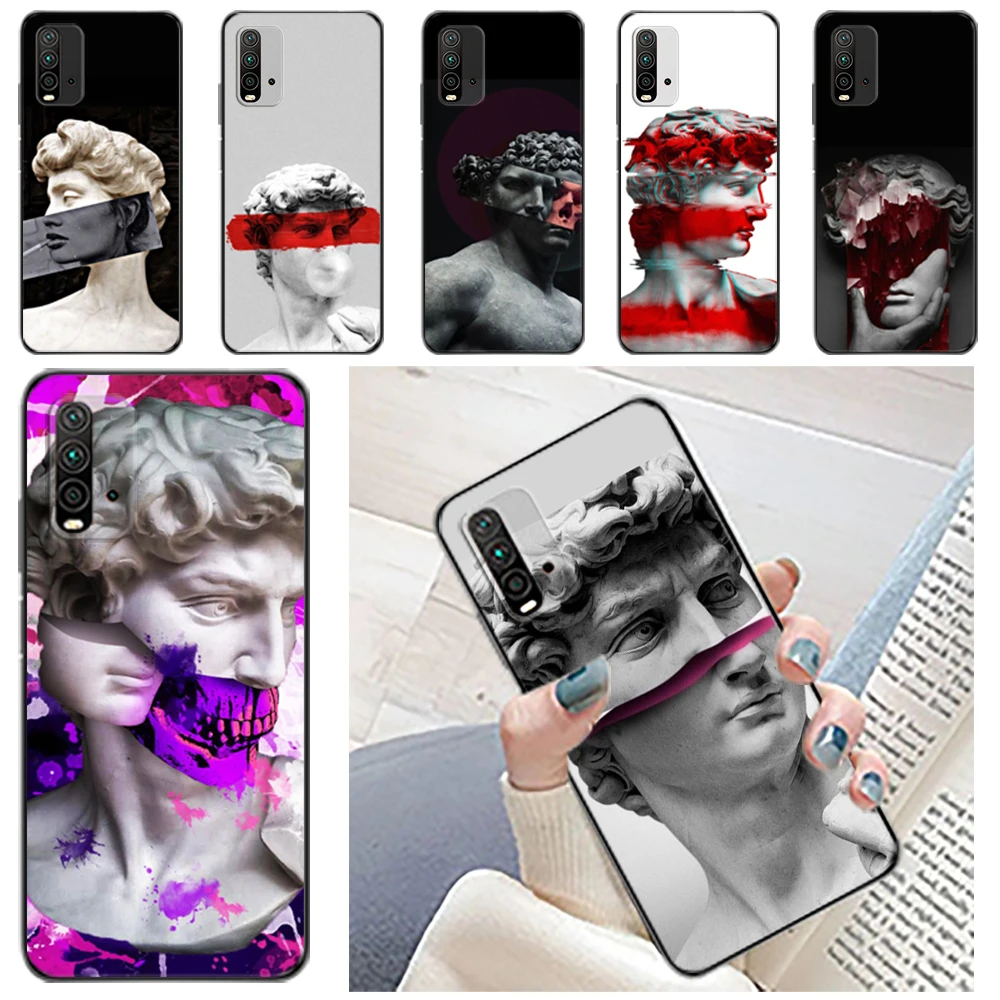 

Relief Statue David Art Fundas Capa Phone Case For Xiaomi Redmi Note 9S 9T 9 Pro MAX 5G 10X Note 10 10T 10S Pro MAX 4G 5G Cases