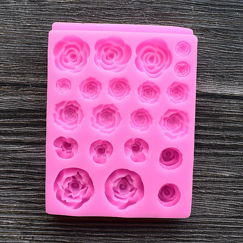 

Handmade Chocolate Mould Mini Rose Silicone Mould Jelly Handmade Soap Epoxy Fondant Mould