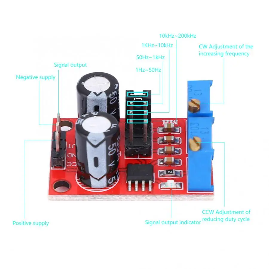1 шт./комплект из 3 предметов 5 шт. квадратный волновой генератор сигналов NE555