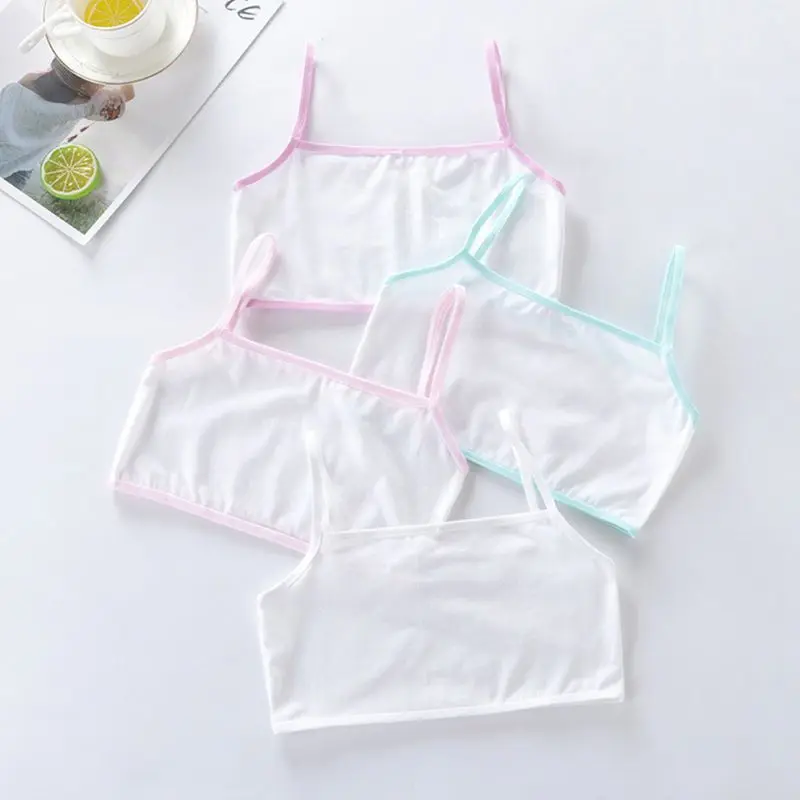 

Puberty Girls Sport Training Bra Breathable Underwear Wire Free Cami Crop Top new