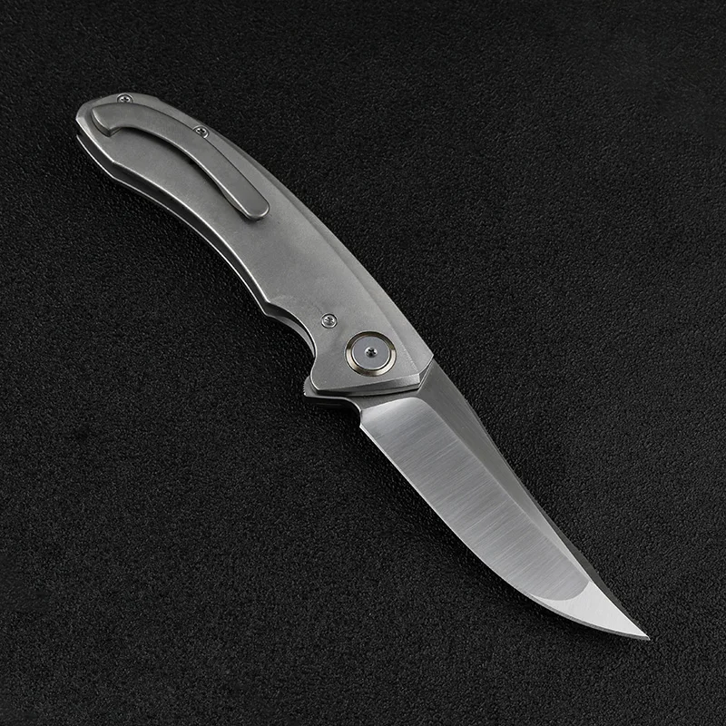 Складной нож Infinite Charlie Finn m390 лезвие из титана Дамаск + ручка титанового сплава