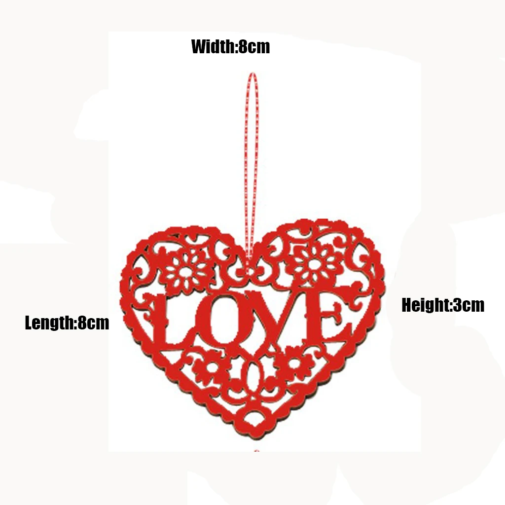 10 шт деревянные праздничные свадебные принадлежности ко Дню Святого Валентина