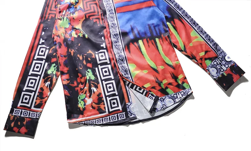 Мужская рубашка с длинными рукавами новая весенняя и осенняя 3D цифровая