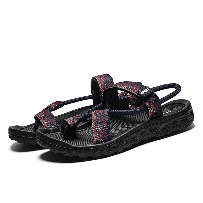 Мужские сандалии гладиаторы без застежки пляжные шлепанцы в римском стиле