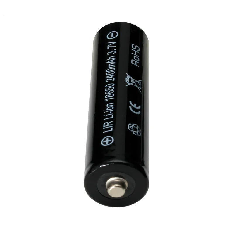 LIR Li-ion 18650 A Rechargeable Battery 3.7V 2400mAh Lithium for Flashlight 2-4pcs Pointed Black | Электроника