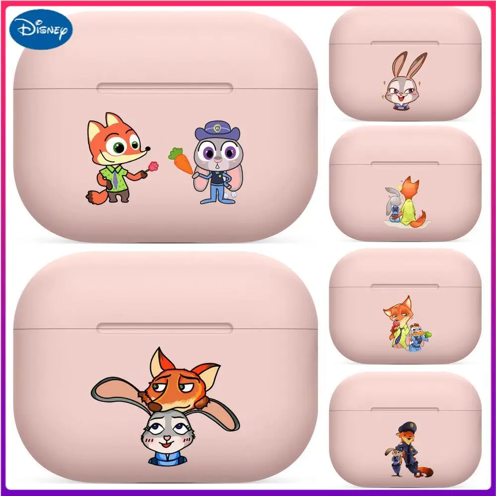 

Disney Zootopia For Airpods 1 2 pro case Protective Bluetooth Wireless Earphone Cover For Air Pods case air pod cases Pink cute