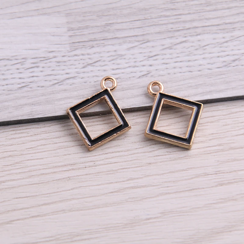 Милый Колокольчик 8 шт. 16*18 мм три цвета сплав металл капля Малый куб подвески