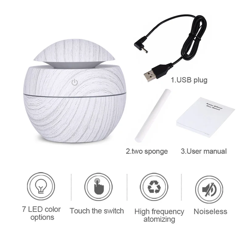 USB Ароматерапия масло диффузор ультразвуковой холодный туман увлажнитель