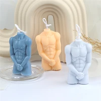 robust shy human man silicone body muscle mold crystal epoxy aroma 3d stereo diy handmade practical cover mini size gadget mould