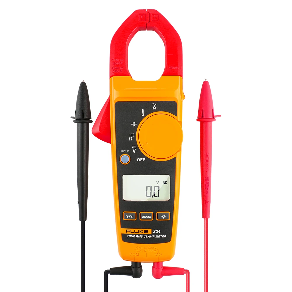 Токометр Fluke 324 40/400A AC 600 В AC/DC True RMS с измерением температуры емкости и сумкой для