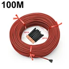 Модернизированный нагревательный кабель 12 к 10-100 м, нагревательный кабель для пола, нагревательный кабель из углеродного волокна 33 Ом