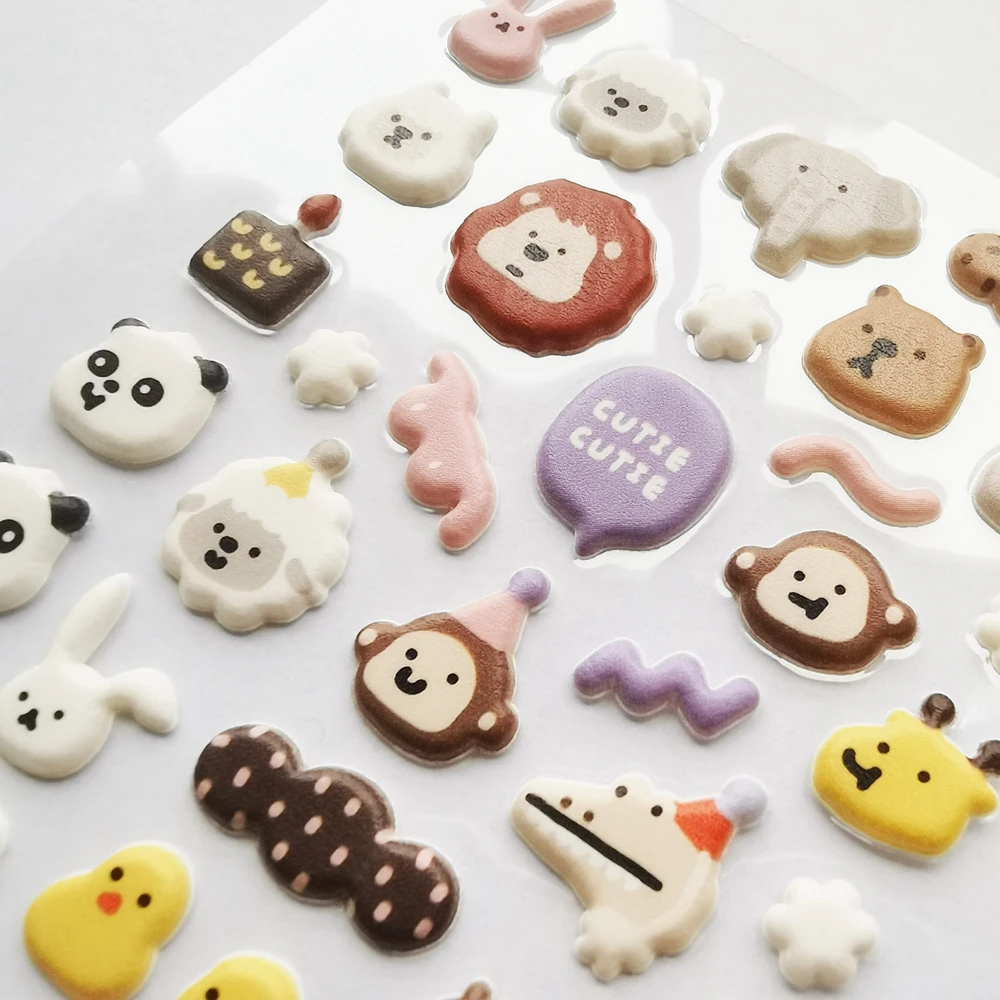 Корейский бренд Симпатичные животные дизайн скрапбукинг 3d-наклейка из пены для