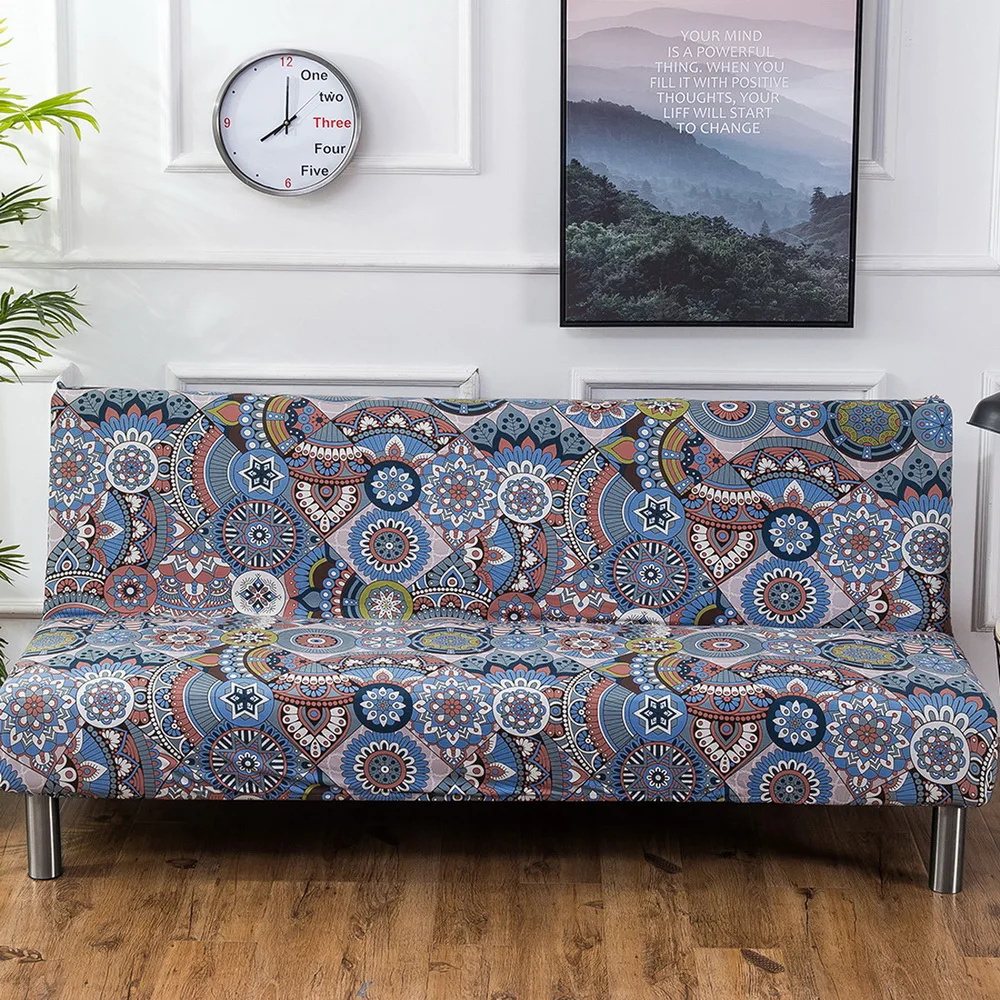 Sofa Seater Covers Solid Color Without Armrests Bed Cover Protector Living Room Slipcover All-inclusive Folding Stretch | Дом и сад