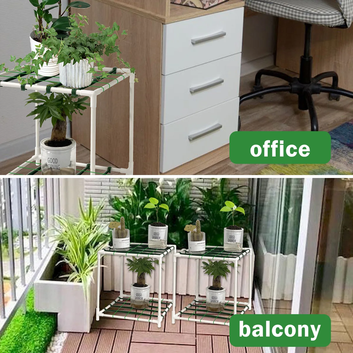 

Recyclable Plant Holder Stand Durable Garden Container Support Rack 35.5X33CM PE Hard Flower Potted Holder Rack Easy to Assemble