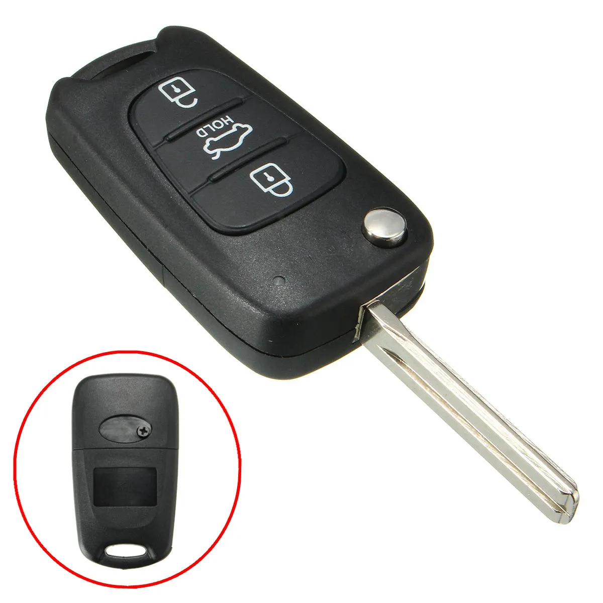 Пульт дистанционного управления Новый Флип-ключ корпус 3 кнопки женский для Hyundai