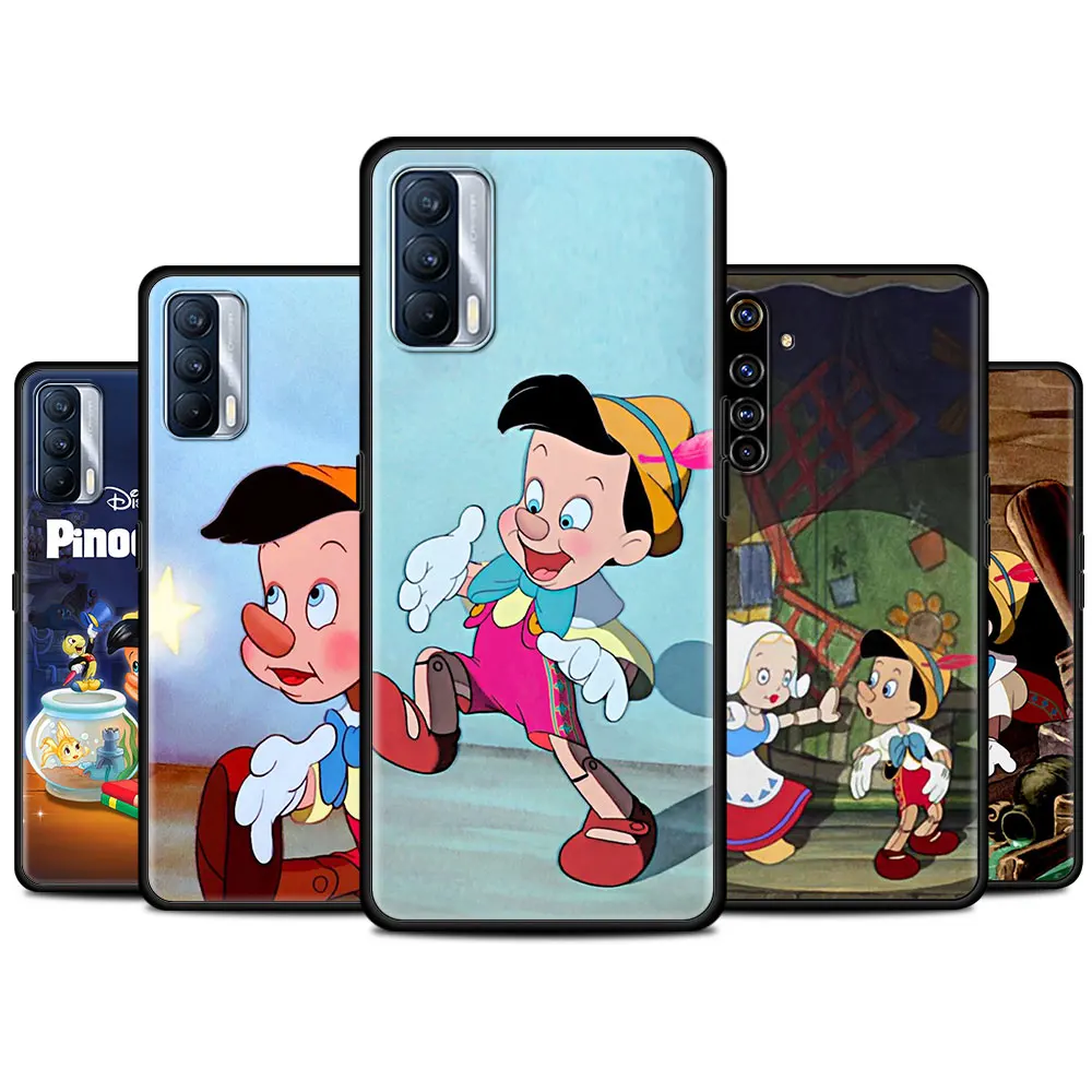 

Роскошный чехол с изображением пиратского Диснея для Realme 8 C21 6 Pro C3 7 C11 XT 5, чехол, черный мягкий чехол