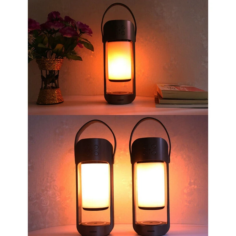 Беспроводная bluetooth-колонка с рисунком пламени и света | Электроника