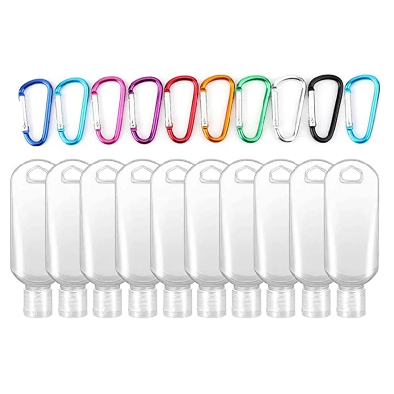Портативная пустая бутылка пульверизатор 50 мл с брелоком для дезинфицирующего