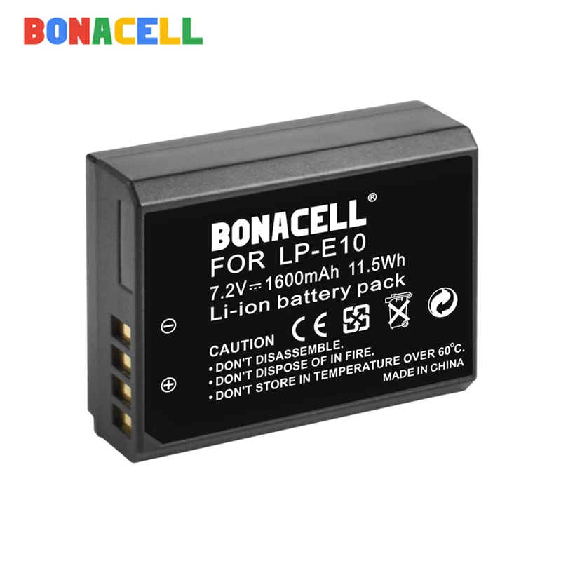 1BATTERY Bonacell LP-E10 LP E10 аккумулятор+ зарядное устройство для Canon Rebel T3 T5 T6 Kiss X50 Kiss X70 EOS 1100D EOS 1200D EOS 1300 - Цвет: 1BATTERY