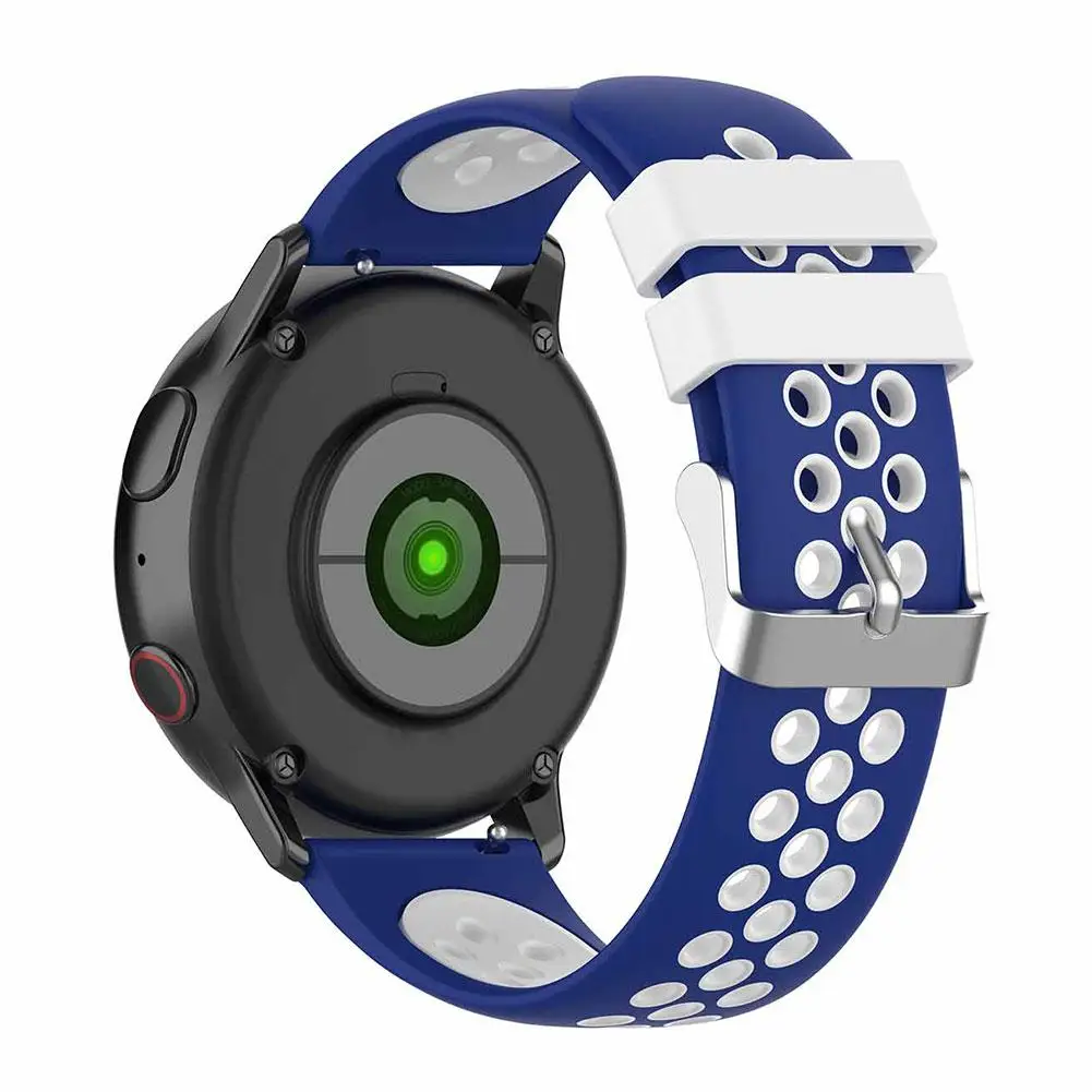 Ремешок силиконовый для наручных часов универсальный дышащий спортивный