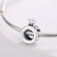925 sterling silver logo the letter o crown beads pendant charm bracelet diy jewelry making for original pandora