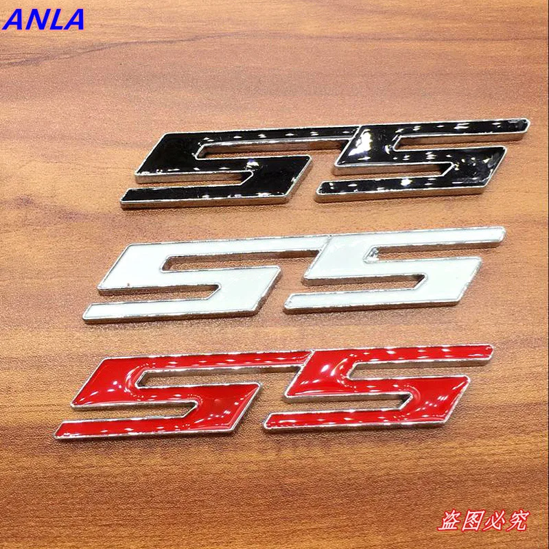 1 шт. 3D автомобильный значок эмблема черный логотип SS наклейка для Chevrolet Cruze Aveo