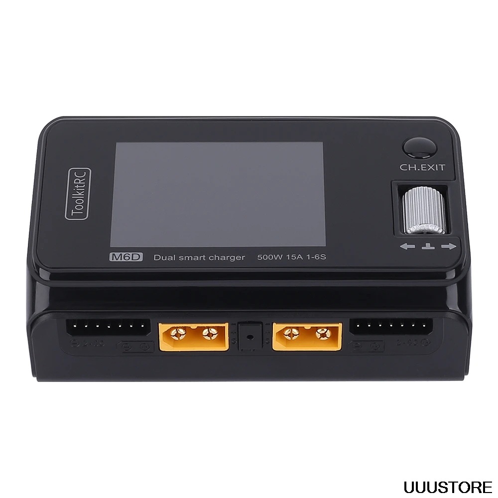 Смарт зарядное устройство ToolkitRC M6D Двухканальное мини 500 Вт 15 а постоянного тока