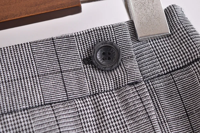 

Summer New Short High Waist Irregular Plaid OL Style Skirt