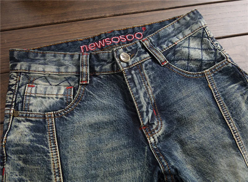 

splice jeans biker patchwork Denim jeans classics jeans Slim mens Designer jeans pants clothing Plus Size