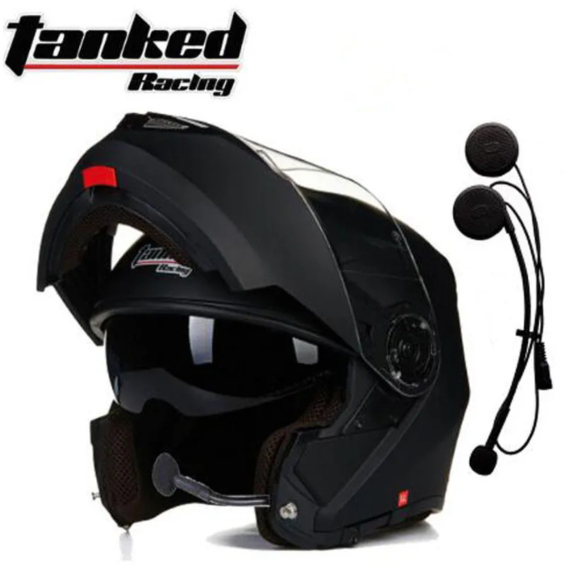 Double Lens Tanked Racing Full Cover Flip Up Motorcycle Helmet T270 with Bluetooth-compatible Men Motorbike Moto Casque | Автомобили и