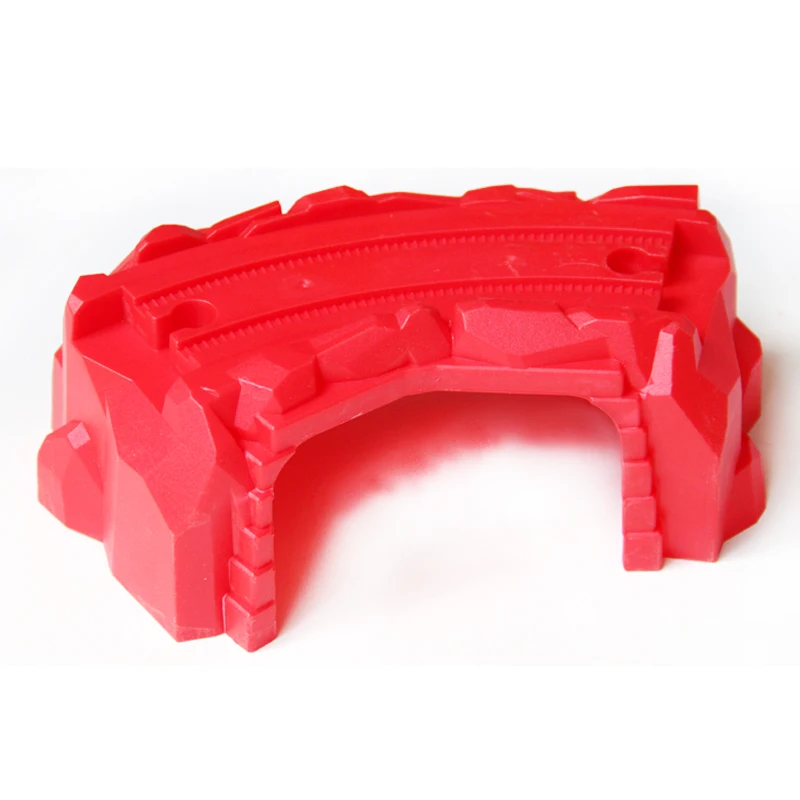 P138 деревянный поезд оптом трек аксессуары красный изогнутый Мост Пирс совместим