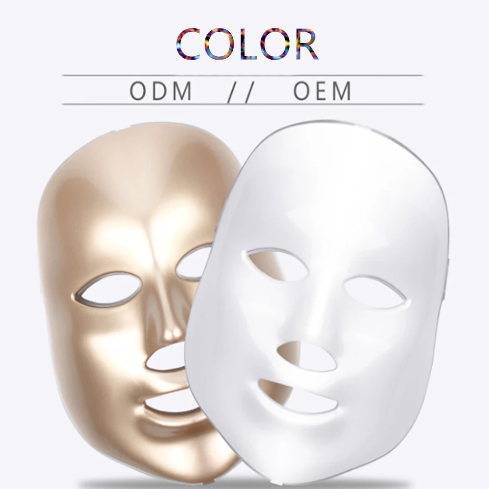 7 Color Led Facial Mask Beauty Skin Care Rejuvenation Wrinkle Acne Removal Face Therapy Whitening Tighten Instrument | Красота и